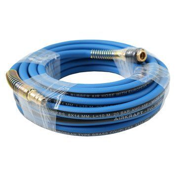 Шланг повітряний армований із PVC-гуми 20 атм 6x12мм, 10м із латунними швидкорознімними з&rsquo;єднаннями AHC-55B AIRKRAFT AHC-55B фото